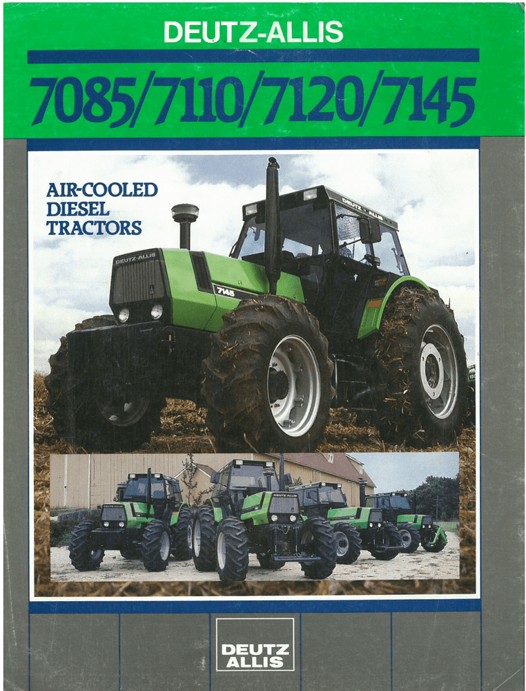 Deutz Allis Air Cooled Diesel Tractor 7085 7110 7120 7145 Brochure