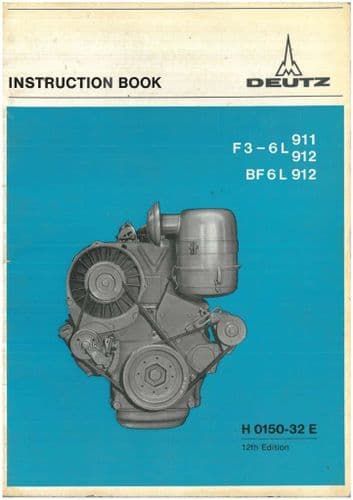 Deutz Engine F3L911 F3L912 F6L911 F6L912 BF6L912 Operators Manual