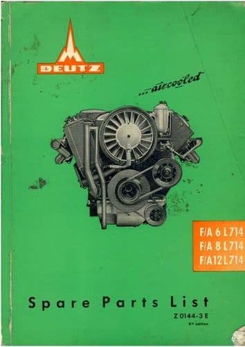 Deutz F/A 6 L714, F/A 8 L714, F/A 12 L714 Engine Parts Manual