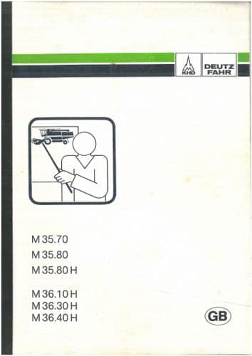 Deutz Fahr Combine M35.70 M35.80 M35.80H M36.10H M36.30H M36.440H Service Training Manual ORIGINAL