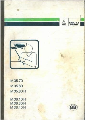 Deutz Fahr Combine M35.70 M35.80 M35.80H M36.10H M36.30H M36.440H Service Training Manual - M 35.70