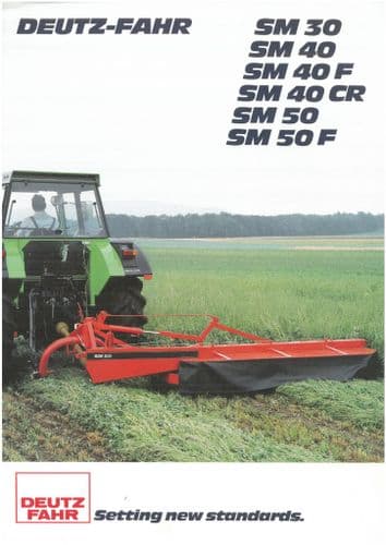 Deutz Fahr Mower SM30 SM40 SM40F SM40CR SM50 SM50F Brochure