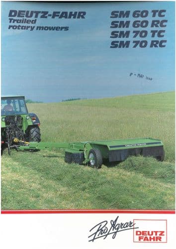 Deutz-Fahr Rotary Mower SM60TC SM60RC SM70TC SM70RC Brochure - SM 60 70 TC RC