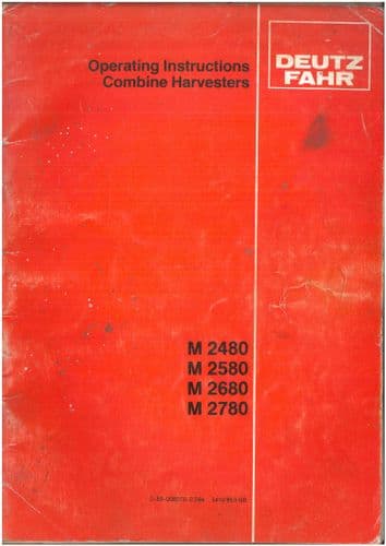 Deutz Fahr Turbo Mower KM2.17 KM2.19 KM2.19S Operators Manual