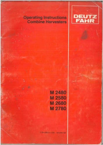 Deutz Fahr Turbo Mower KM2.17 KM2.19 KM2.19S Operators Manual