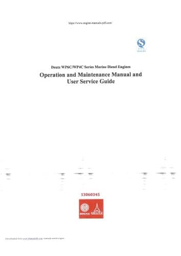 Deutz Marine Diesel Engine WP6C & WP4C Operators Manual