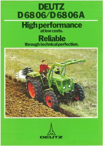 Deutz Tractor D6806 & D6806A Brochure - D68 06, 06A