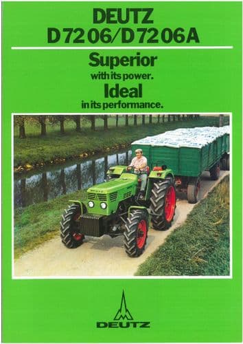 Deutz Tractor D7206 & D7206A Brochure - D72 06, 06A