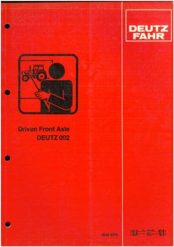 Deutz Tractor Driven Front Axle 002 DX3 Service Training Manual