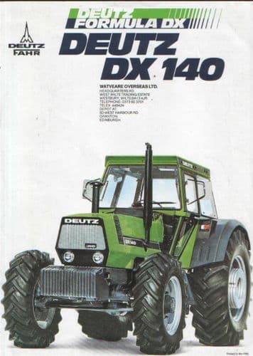 Deutz Tractor DX140 Brochure