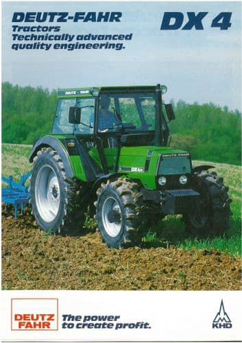 Deutz Tractor DX4 DX4.50 DX4.70 Brochure - DX 4.50 4.70