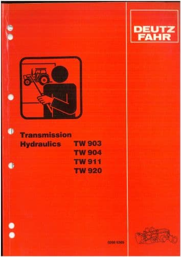 Deutz Tractor DX6.10 DX6.30 DX6.50  Transmission TW903 TW904 TW911 TW920 Service Training Manual