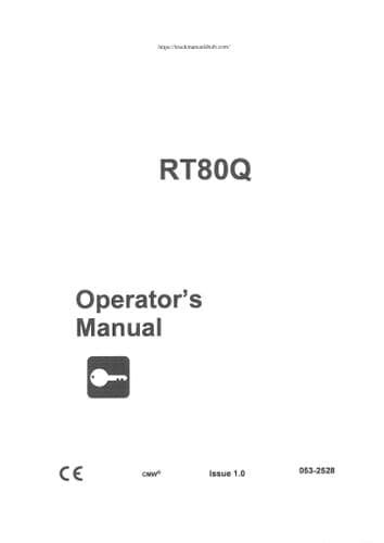 Ditch Witch Ride on Tractor Trencher RT80Q Operators Manual