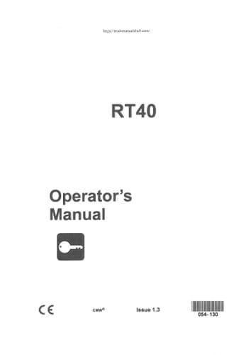 Ditch Witch Tractor RT40 Operators Manual