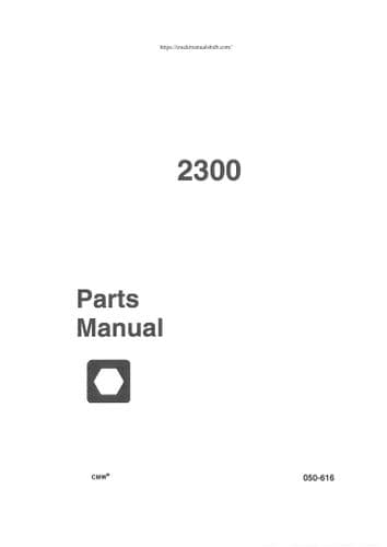 Ditch Witch Trencher 2300 Parts  Manual