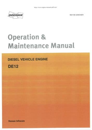 Doosan Diesel Engine DE12 Operators Manual