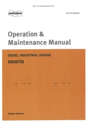 Doosan Diesel Industrial Engine DE08TIS Operators Manual