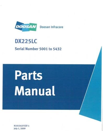 Doosan Excavator DX225LC Parts Manual