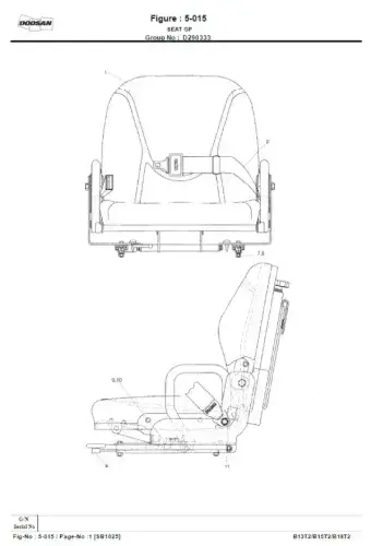 Doosan Forklift B13T-2 B15T-2 B18T-2 Parts Manual