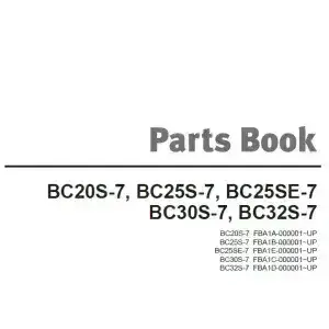 Doosan Forklift BC20S-5 BC25S-5 BC30S-5 BC32S-5 BC25SE-5 Parts Manual