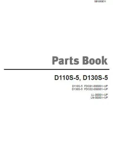 Doosan Forklift D110S-5 D130S-5 Parts Manual