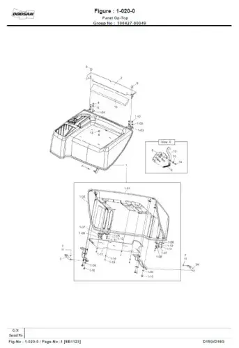 Doosan Forklift D15G D18G Parts Manual