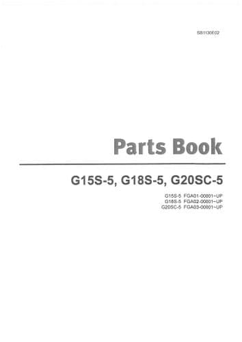 Doosan Forklift D15S-5 D18S-5 G20SC-5 Parts Manual