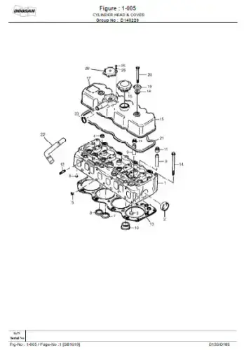 Doosan Forklift D15S D18S  Parts Manual