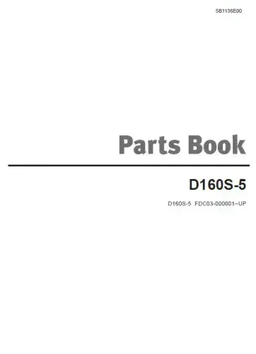 Doosan Forklift D160S-5 Parts Manual