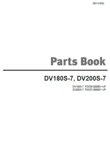Doosan Forklift D180S-7 DV200S-7 Parts Manual