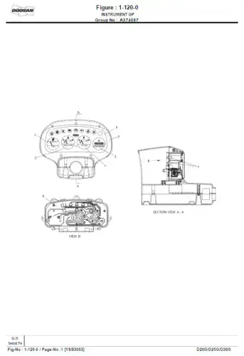 Doosan Forklift D20G D25G D30G Parts Manual