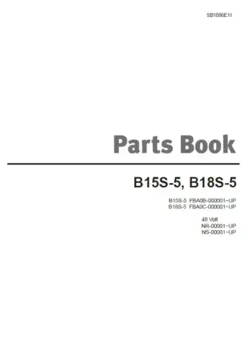 Doosan Forklift Diesel B15S-5 B18S-5 Parts Manual