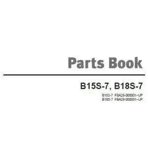 Doosan Forklift Diesel B15S-7/B18S-7 Parts Manual