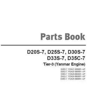 Doosan Forklift Diesel D20S-7 D25S-7 D30S-7 D33S-7 D35C-7  Parts Manual