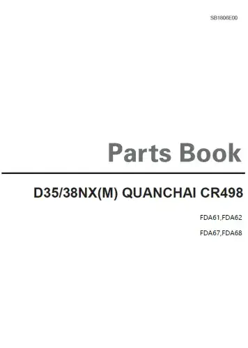 Doosan Forklift Diesel   D35NX(M)/D38NX(M) Parts Manual
