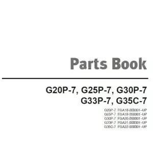 Doosan Forklift Diesel G20P-7 G25P-7 G30P-7 G33P-7 G35C-7 Parts Manual