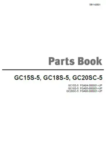 Doosan Forklift Diesel GC15S-5 GC18S-5 GC20SC-5 Parts Manual