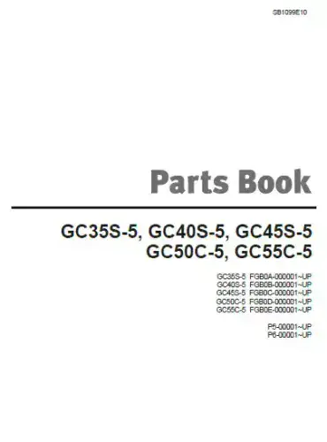Doosan Forklift Diesel  GC35S-5 GC40S-5 GC45S-5 GC50C-5 GC55C-5  Parts Manual