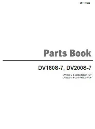 Doosan Forklift DV180S-7 DV200S-7 Parts Manual