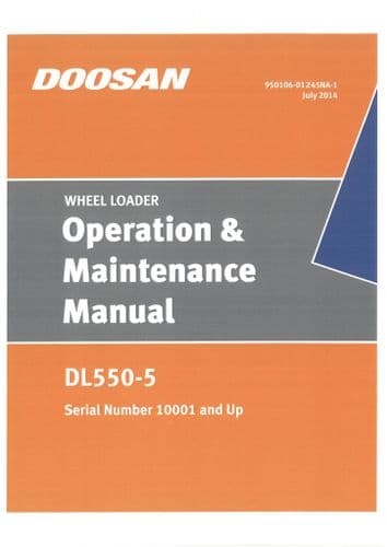 Doosan Wheel Loader DL550-5 Operators Manual