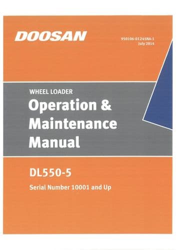 Doosan Wheel Loader DL550-5 Operators Manual