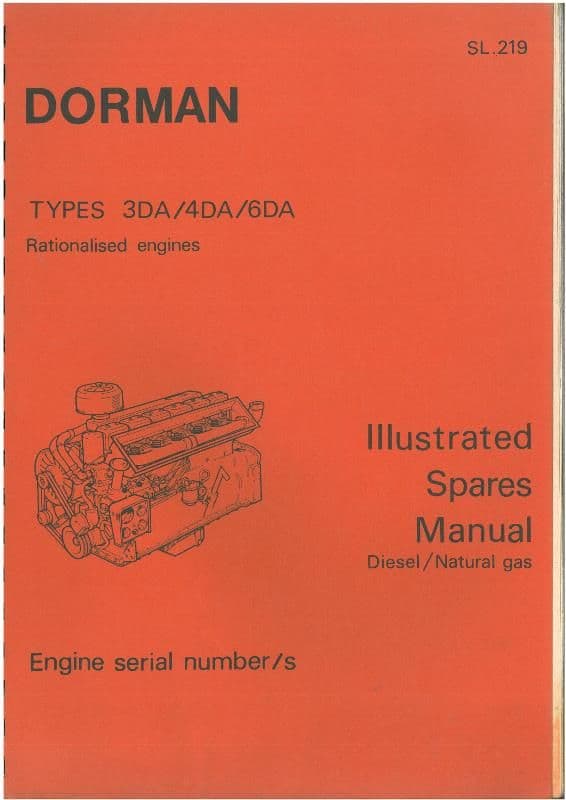 Dorman Engine Types 3DA 4DA 6DA Parts Manual