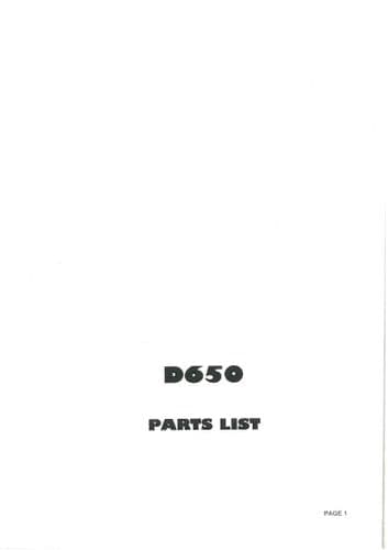 Dowdeswell Rotovator D650 Parts Manual