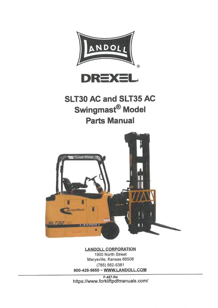 Drexel Forklift Trucks SLT30 SLT35 AC Parts Manual
