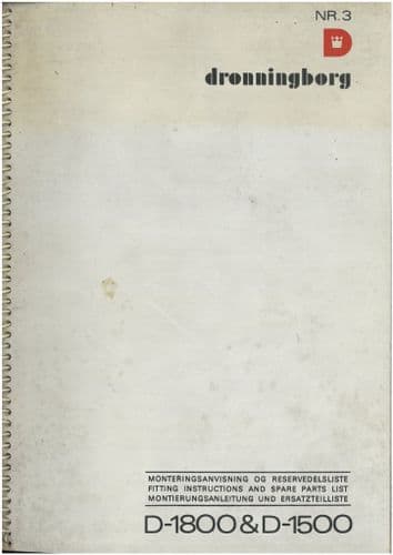 Dronningborg Combine D1500 & D1800 Parts Manual