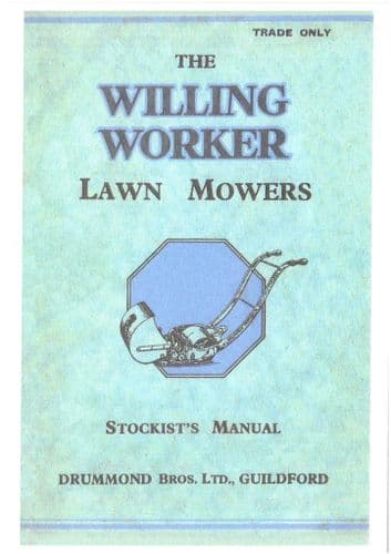 Drummond Willing Worker Lawn Mower Operators Manual