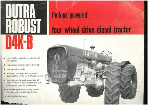 Dutra Tractor D4K-B Brochure