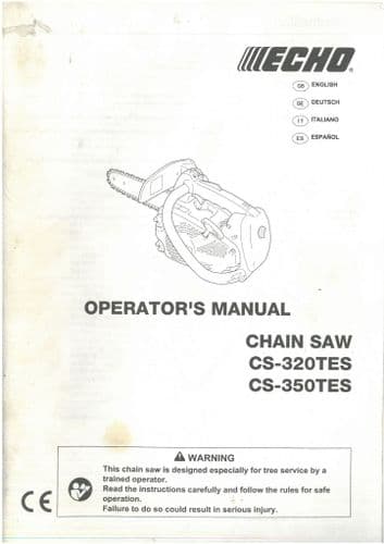 Echo Chainsaw CS-320TES CS-350TES Operators Manual