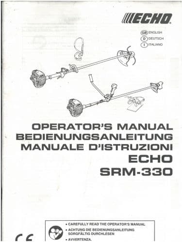 Echo Grass Trimmer/ Brush Cutter SRM330 Operators Manual