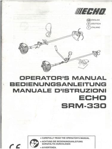 Echo Grass Trimmer/ Brush Cutter SRM330 Operators Manual